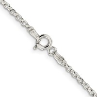 Sterling Silver 2.2mm Diamond-cut Rolo Cable Chain view 3