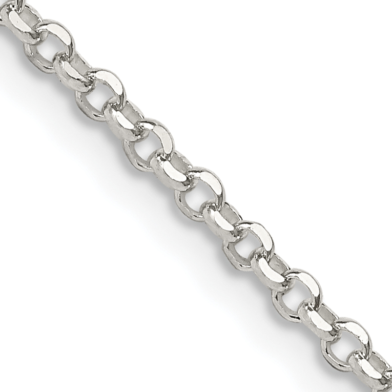 Sterling Silver 2.2mm Diamond-cut Cable Chain (QHC035-24)