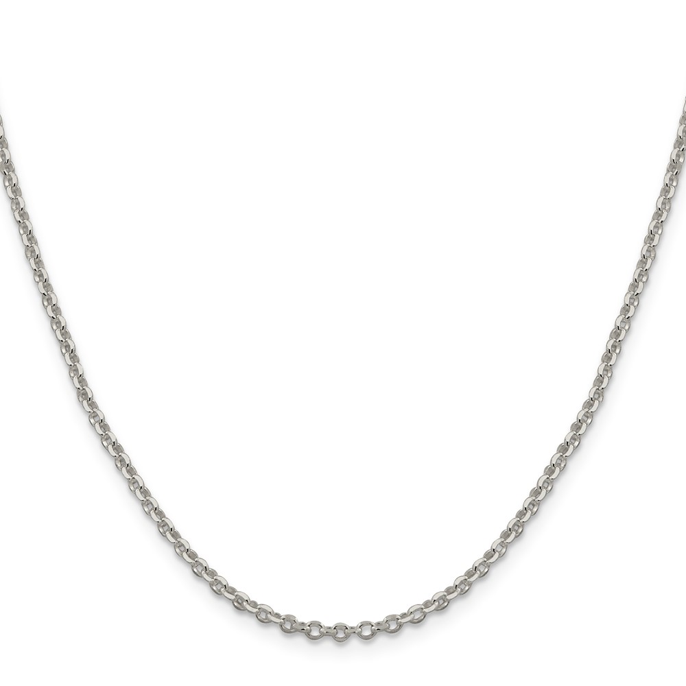 Sterling Silver 2.6mm Diamond-cut Cable Chain w/2in ext. (QHC045E-18)