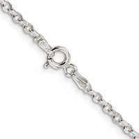 Sterling Silver 2.6mm Diamond-cut Rolo Cable Chain view 3