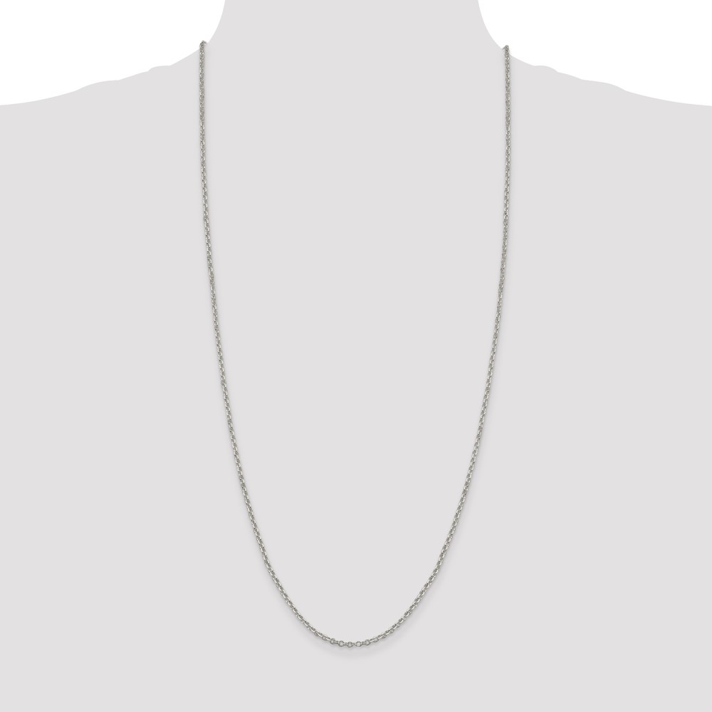 Sterling Silver 2.6mm Diamond-cut Cable Chain (QHC045-30)