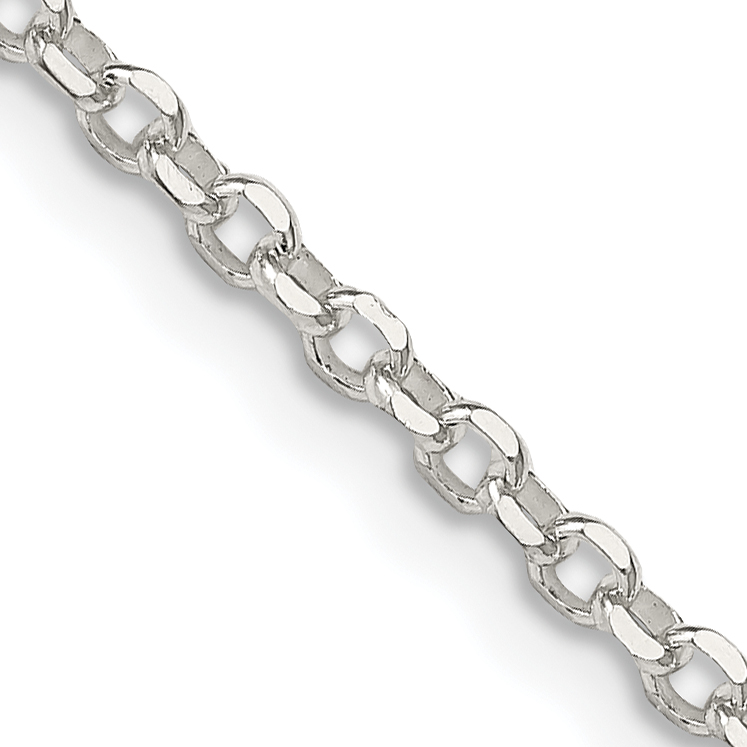 Sterling Silver 2.6mm Diamond-cut Cable Chain (QHC045-24)