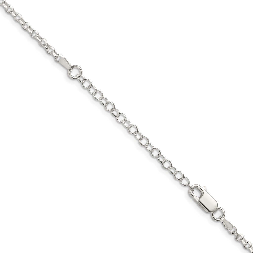 Sterling Silver 2.6mm Diamond-cut Cable Chain w/2in ext. (QHC045E-18)