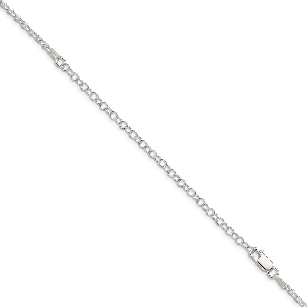 Sterling Silver 2.6mm Diamond-cut Cable Chain w/4in ext. (QHC045E-22)