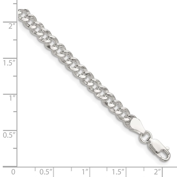 Sterling Silver Hammered Curb Chain