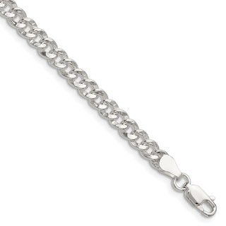 Sterling Silver Hammered Curb Chain