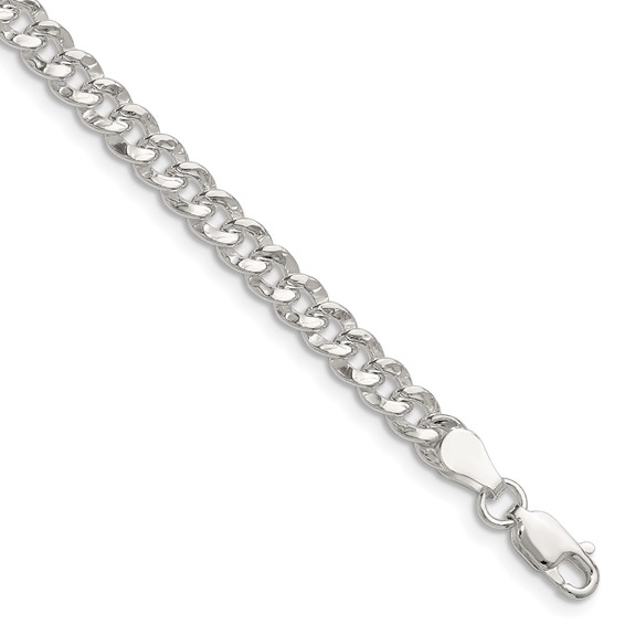 Sterling Silver Hammered Curb Chain