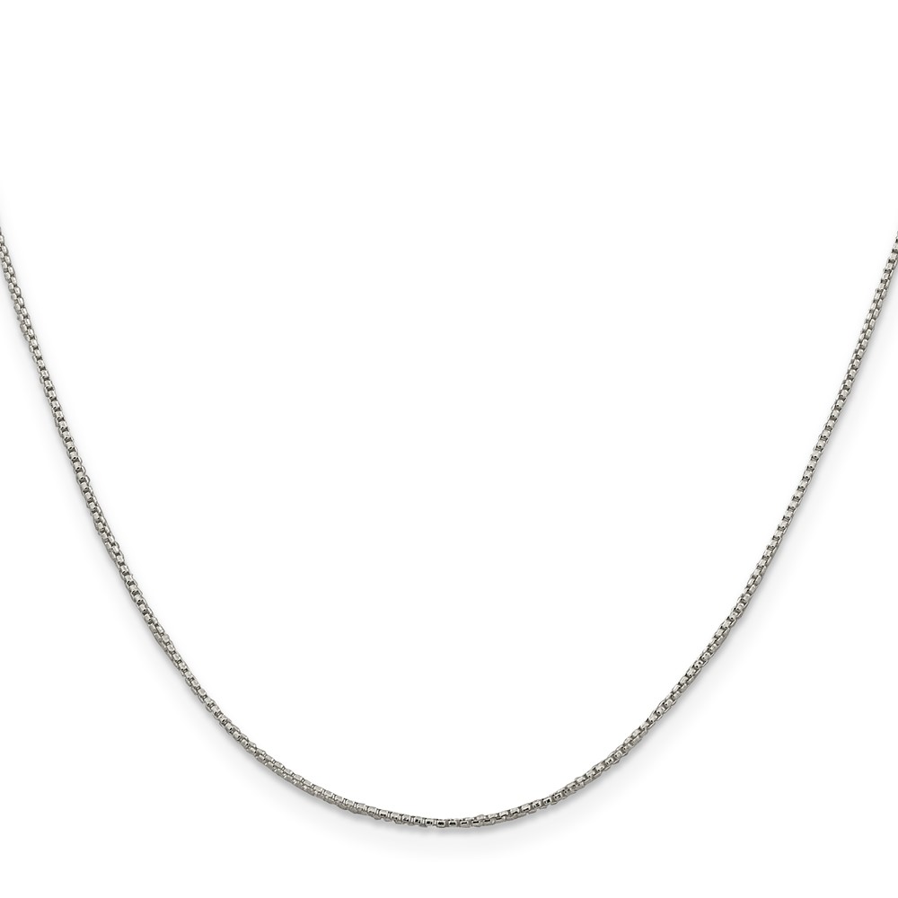Sterling Silver 1mm Round Box Chain (QHX019-20)