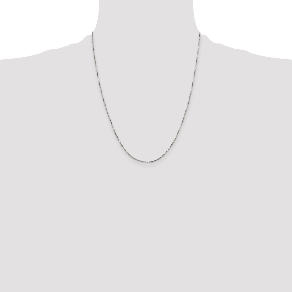 Sterling Silver 1mm Round Box Chain (QHX019-22)