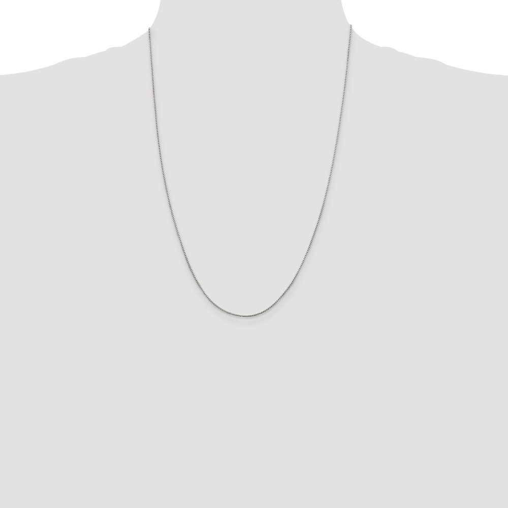 Sterling Silver 1mm Round Box Chain (QHX019-24)