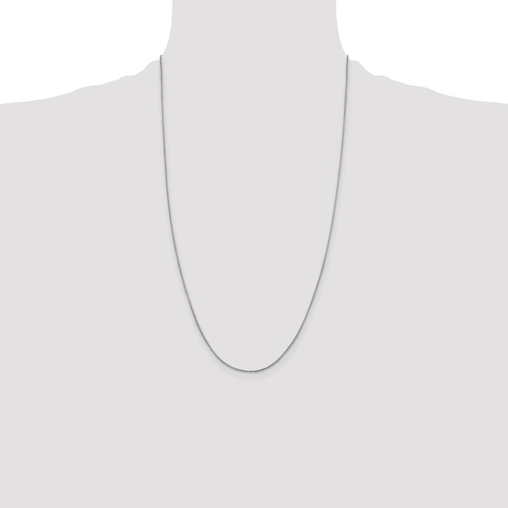 Sterling Silver 1mm Round Box Chain (QHX019-26)