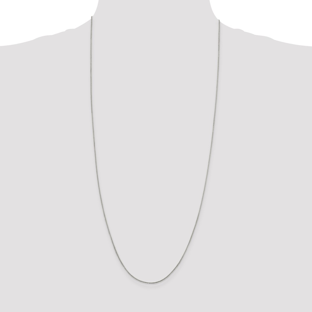 Sterling Silver 1mm Round Box Chain (QHX019-30)