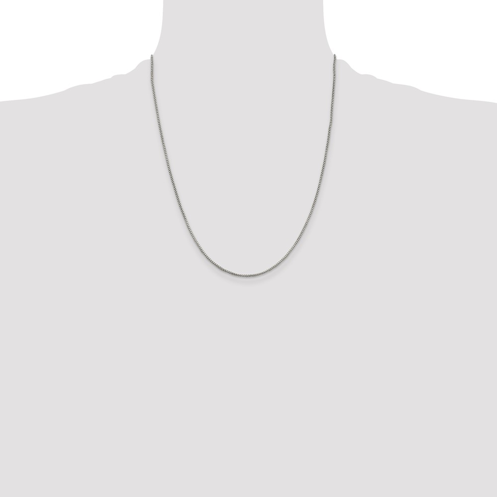 Sterling Silver 1.25mm Round Box Chain (QHX024-22)