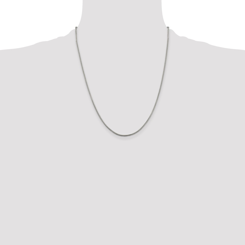 Sterling Silver 1.5mm Round Box Chain (QHX028-22)