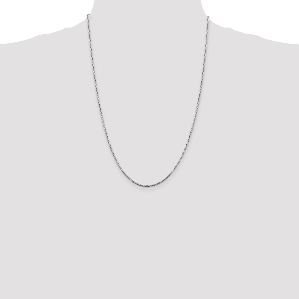 Sterling Silver 1.5mm Round Box Chain (QHX028-24)