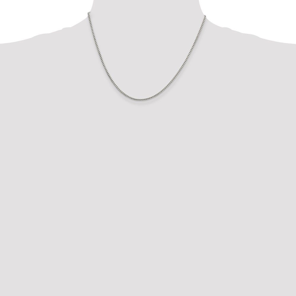 Sterling Silver 1.75mm Round Box Chain (QHX035-18)