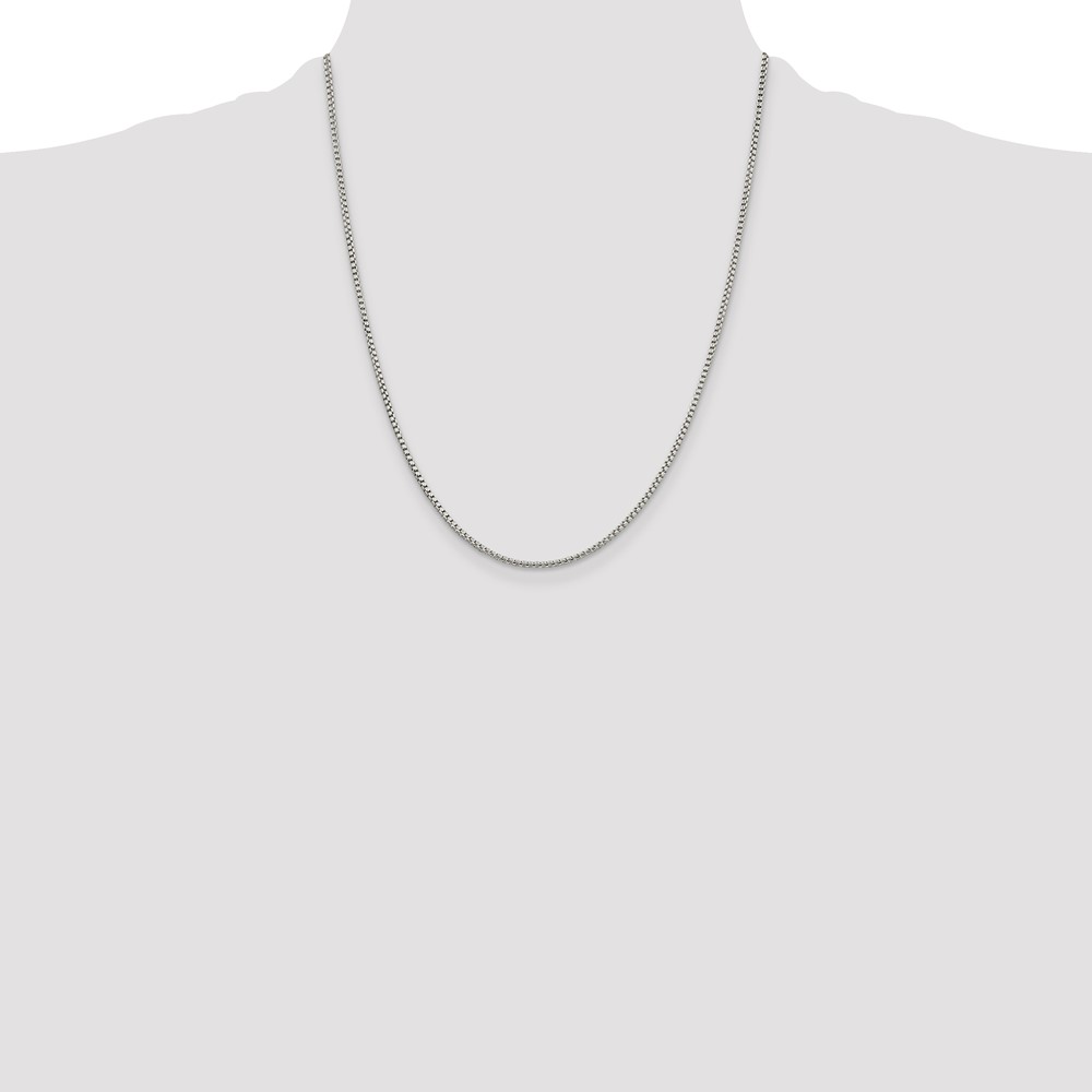 Sterling Silver 1.75mm Round Box Chain (QHX035-22)