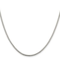 Sterling Silver 2mm Round Box Chain view 2