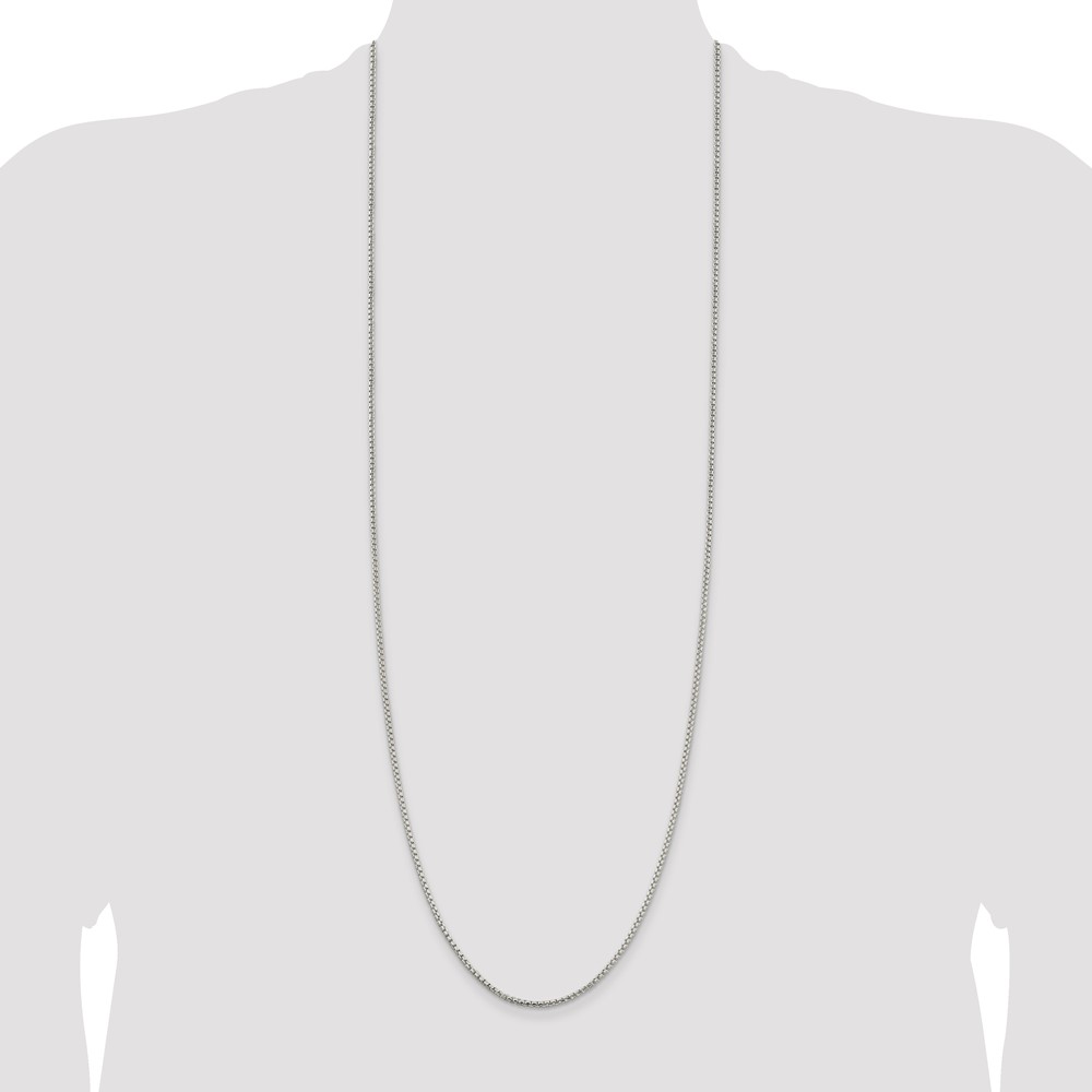 Sterling Silver 2mm Round Box Chain (QHX040-36)