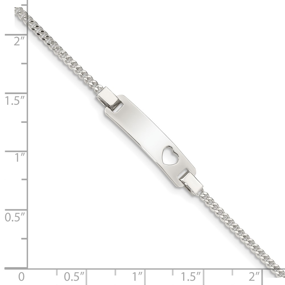 Sterling Silver Adjustable Baby ID Bracelet (QID166-6)