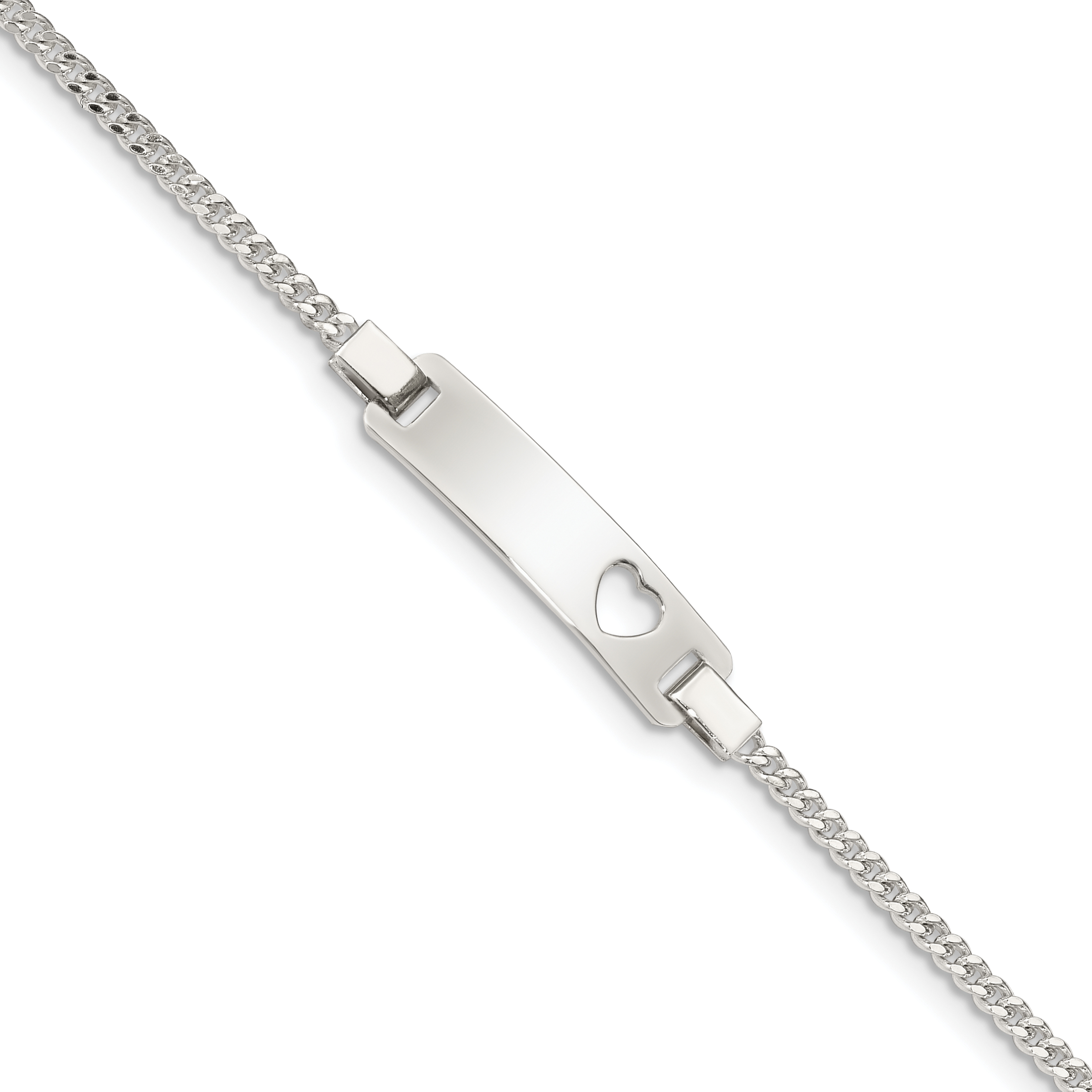 Sterling Silver Adjustable Baby ID Bracelet (QID166-6)