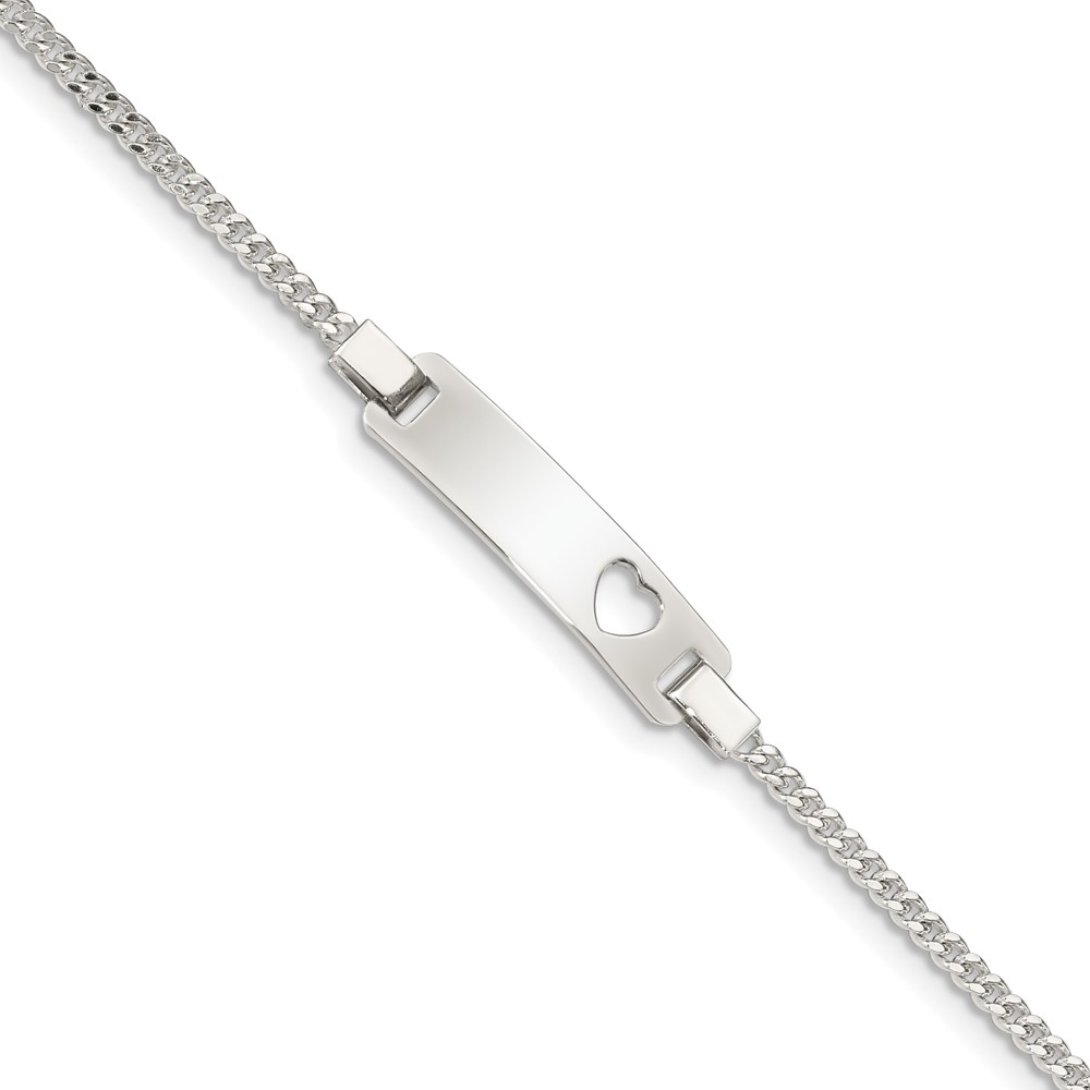 Sterling Silver Adjustable Baby ID Bracelet (QID166-6)
