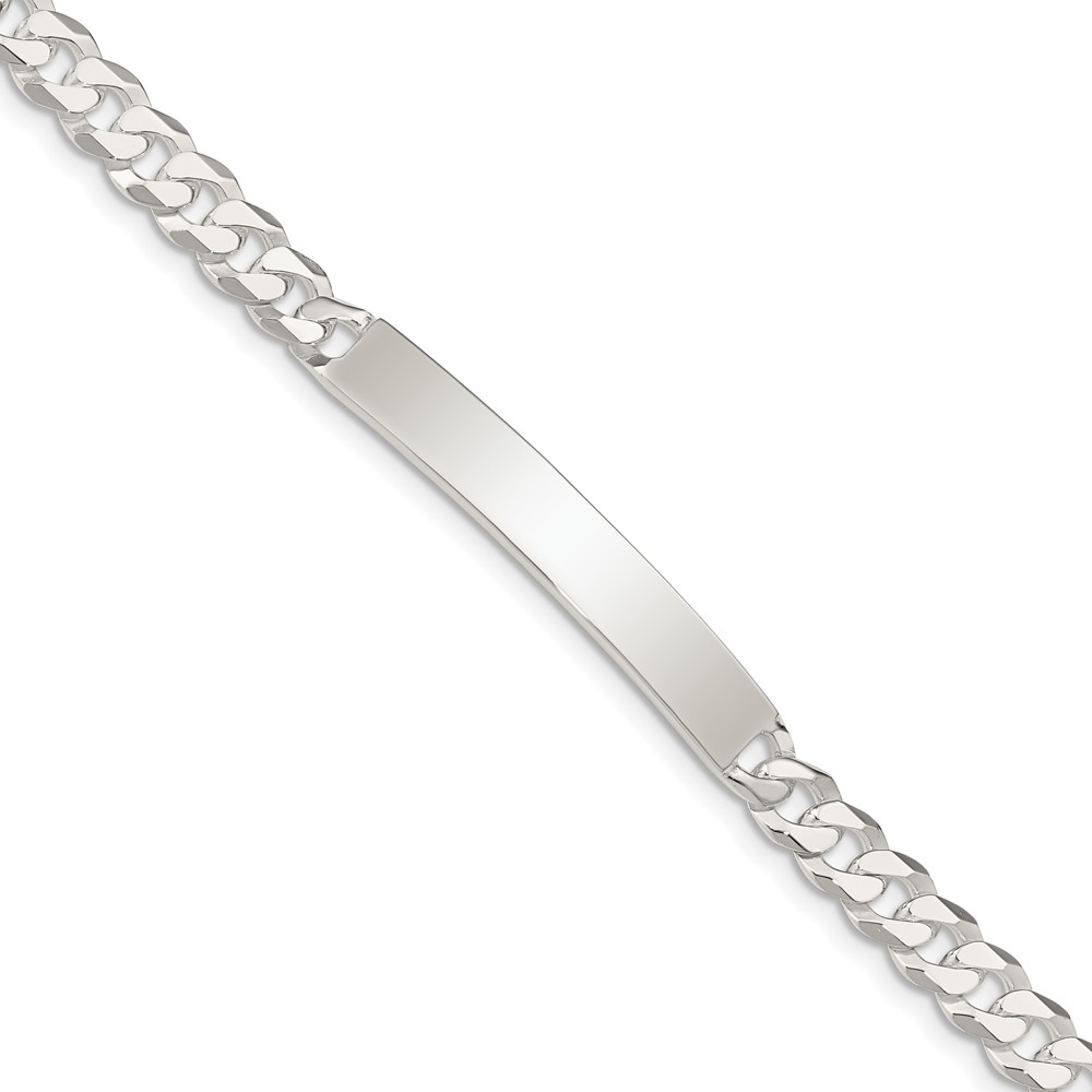Sterling Silver Curb Link ID Bracelet (QID197-7.5)