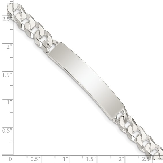 Sterling Silver Curb Link ID Bracelet