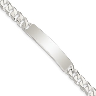 Sterling Silver Curb Link ID Bracelet