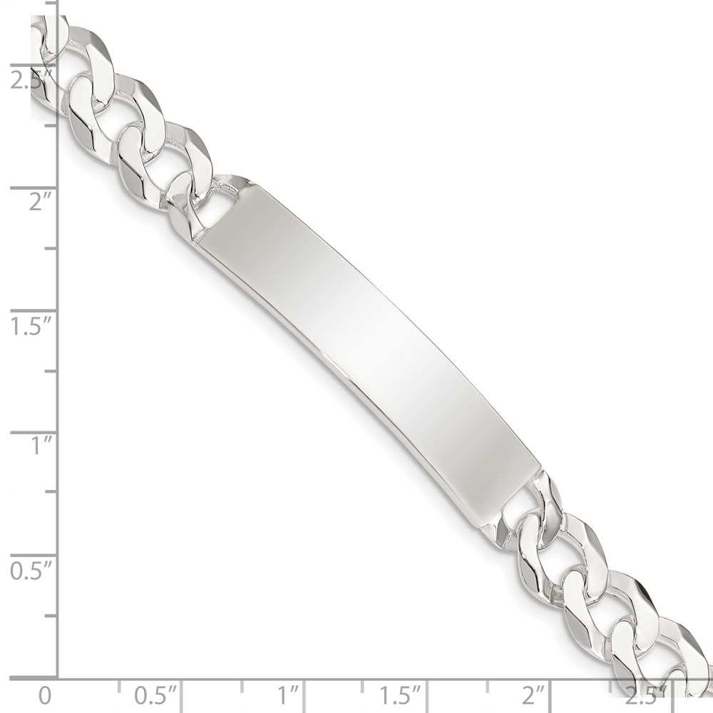 Sterling Silver Curb Link ID Bracelet (QID200-7.5)