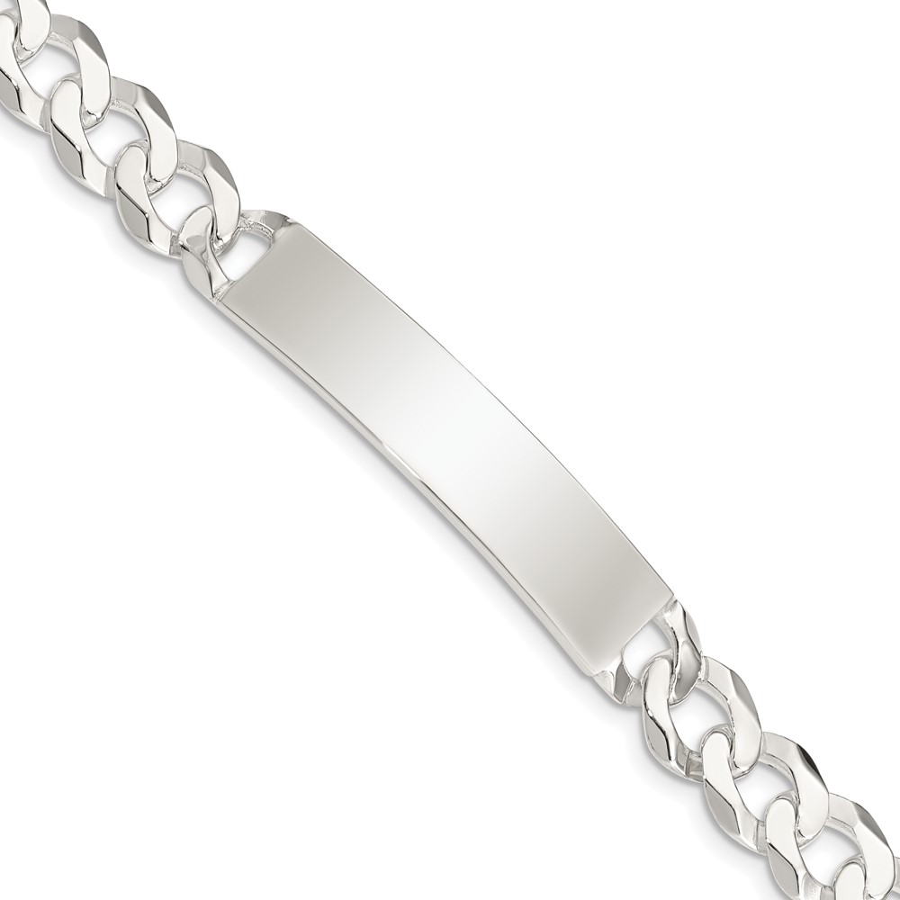 Sterling Silver Curb Link ID Bracelet (QID200-7.5)