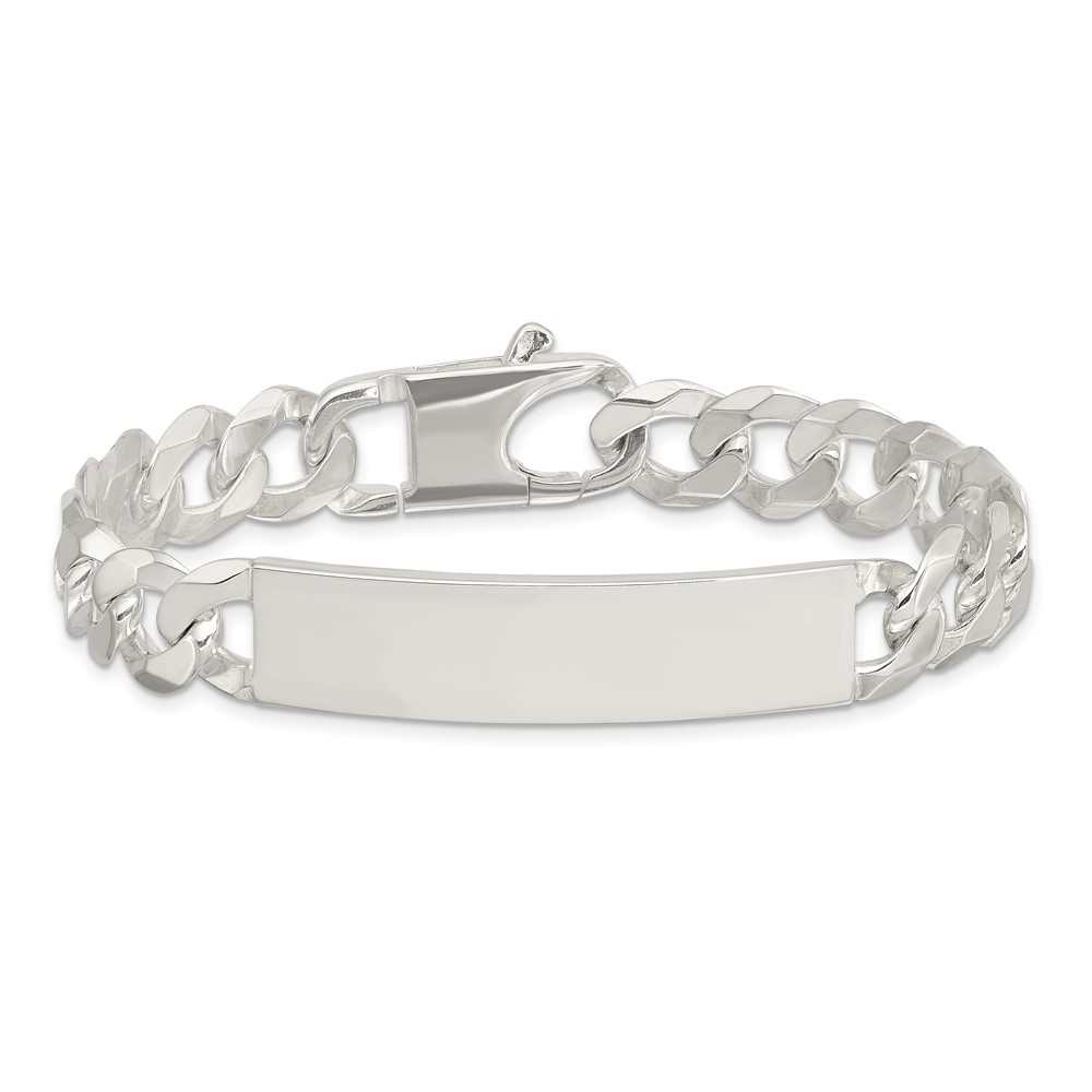 Sterling Silver Curb Link ID Bracelet (QID201-8.5)