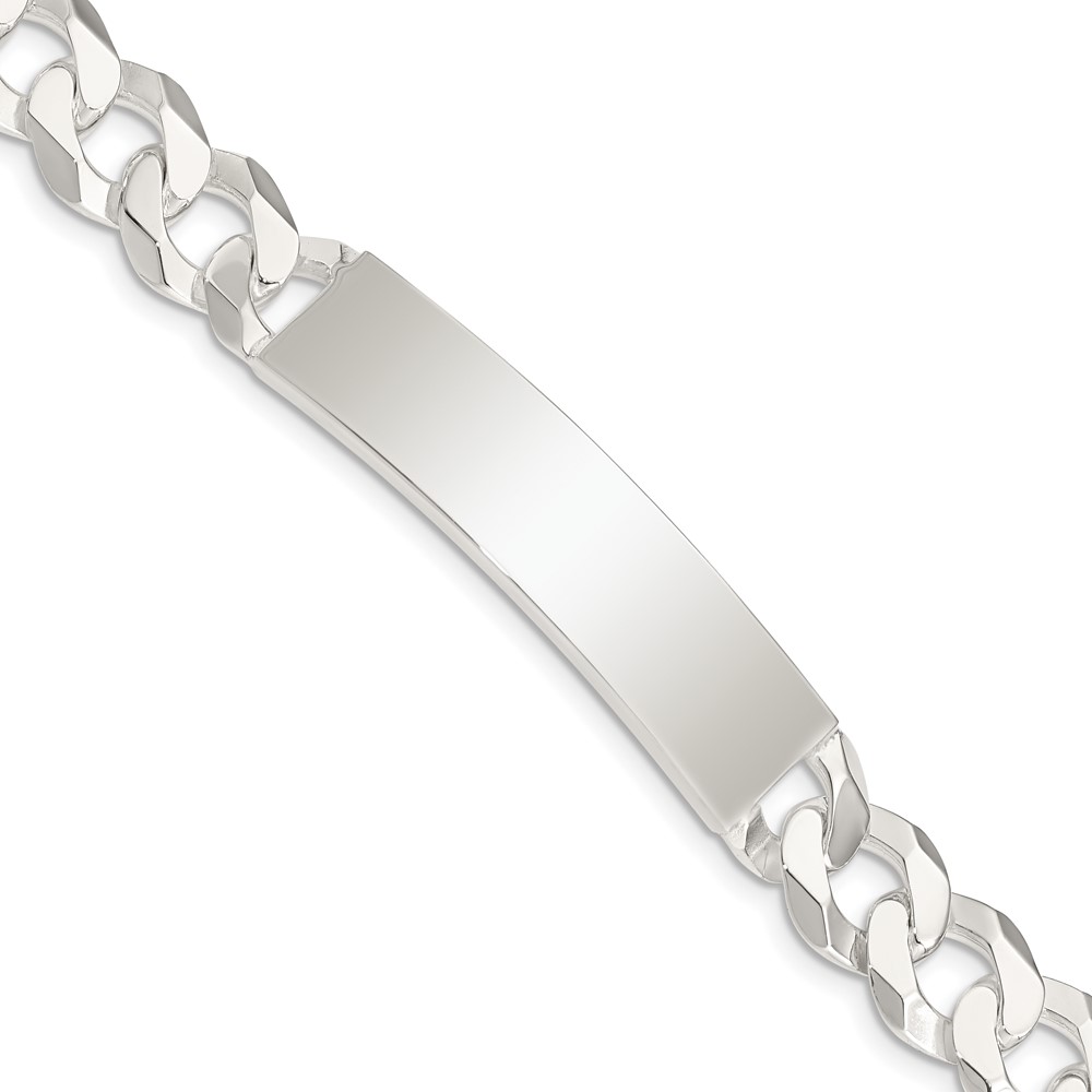 Sterling Silver Curb Link ID Bracelet (QID201-7.5)