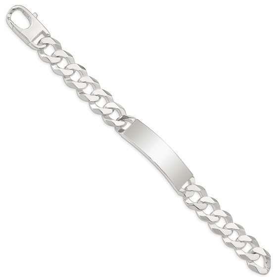 Sterling Silver Curb Link ID Bracelet
