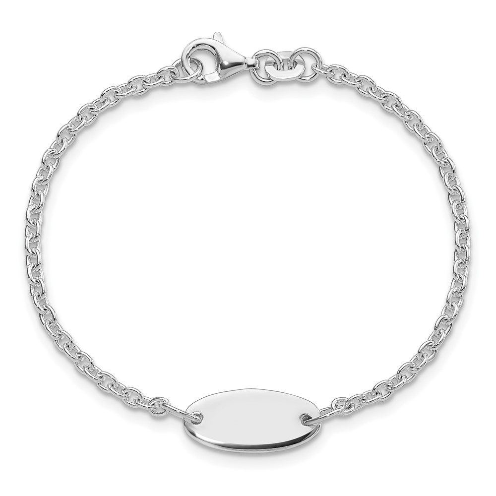 Sterling Silver Polished Childrens 6in ID Bracelet (QID234-6)