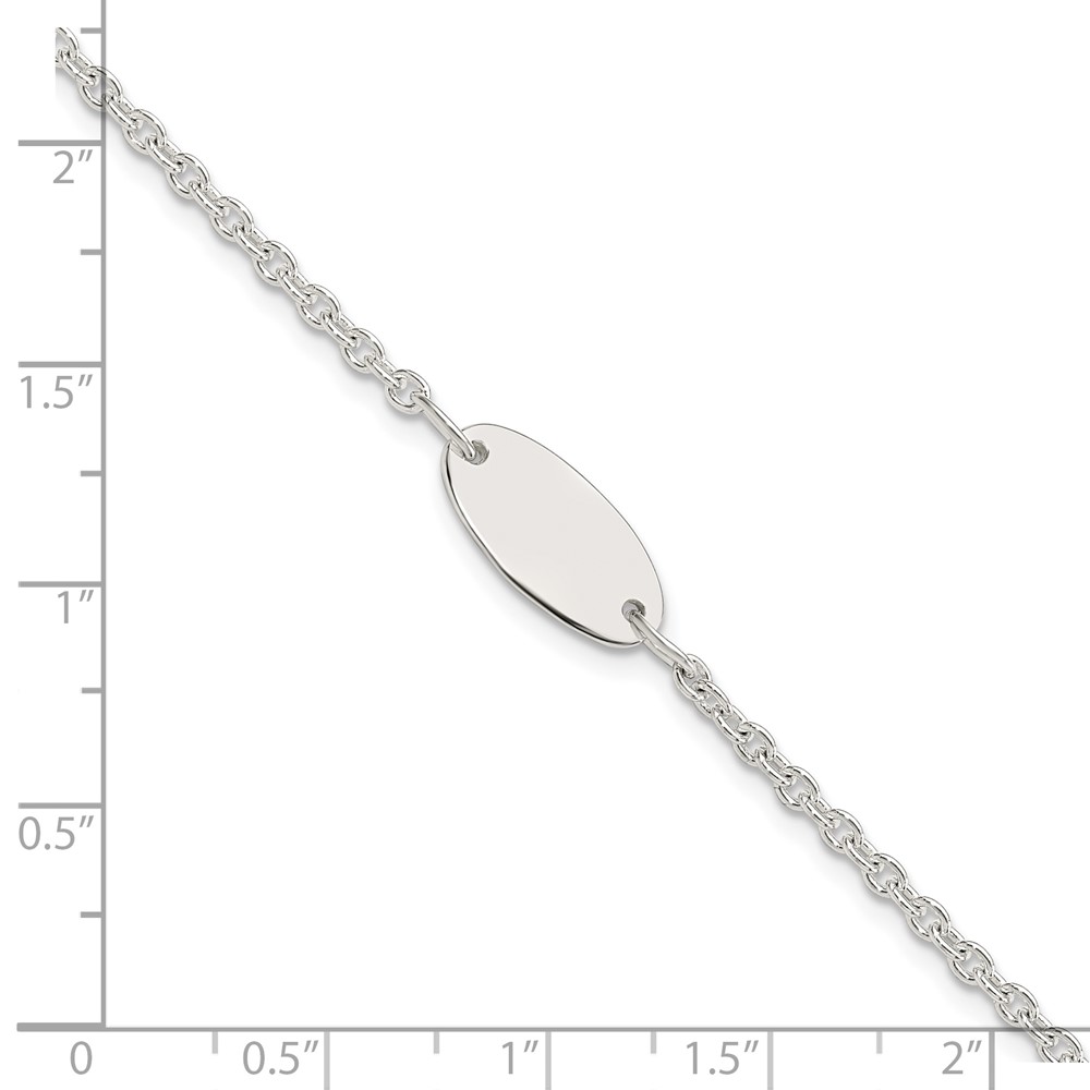 Sterling Silver Polished Childrens 6in ID Bracelet (QID234-6)