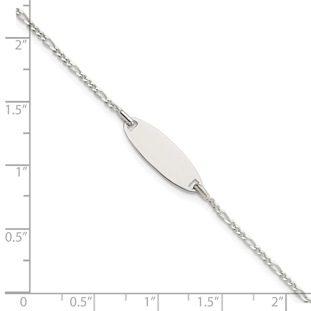Sterling Silver Polished Childrens 6in ID Bracelet (QID235-6)