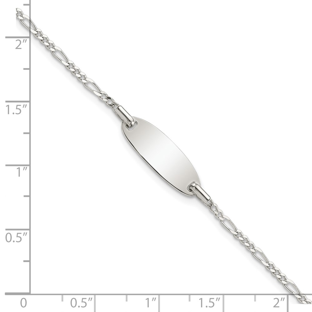 Sterling Silver Polished Childrens 6in ID Bracelet (QID236-6)