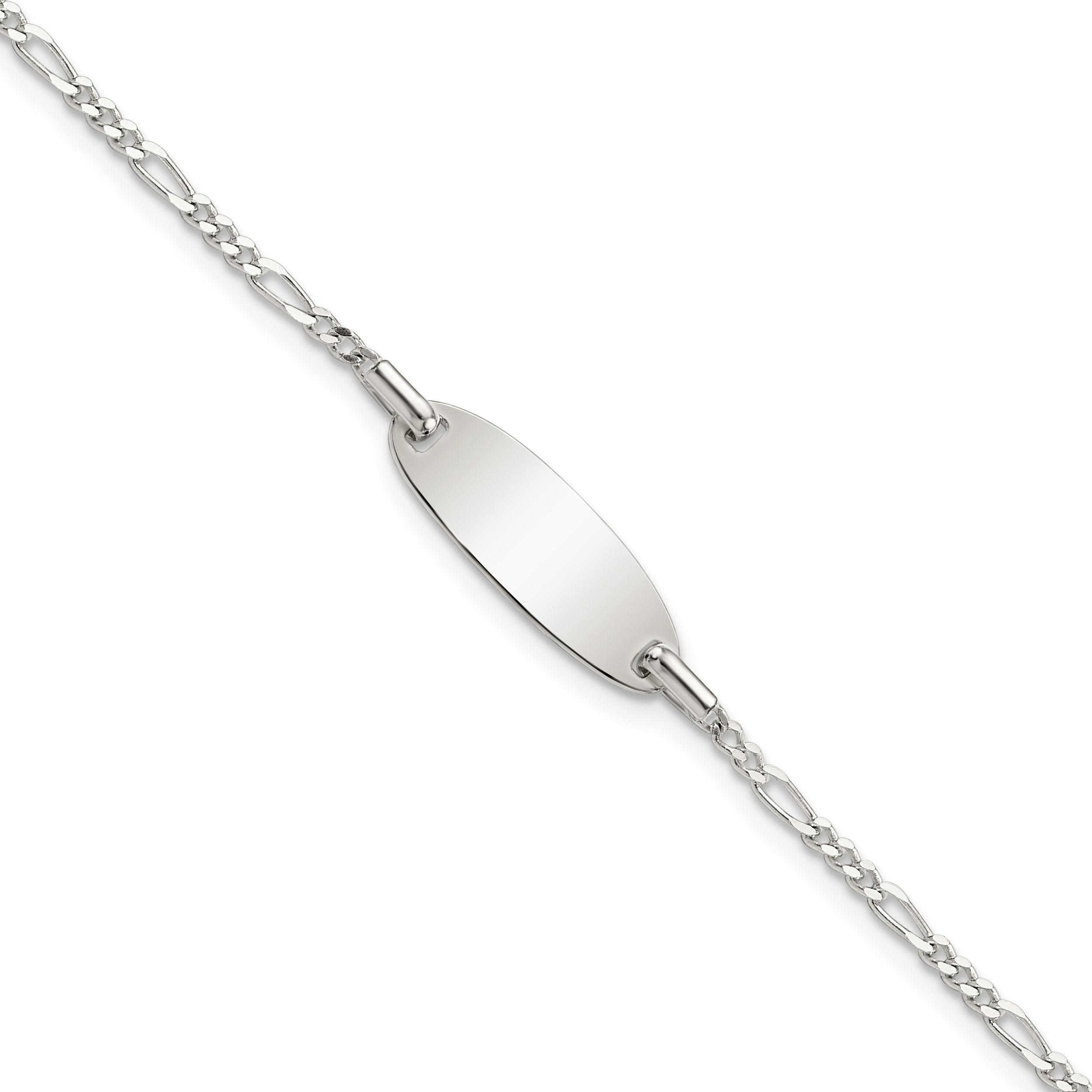 Sterling Silver Polished Childrens 6in ID Bracelet (QID236-6)