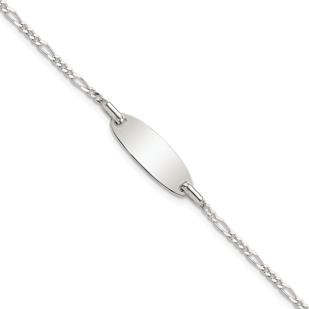 Sterling Silver Polished Childrens 6in ID Bracelet (QID236-6)