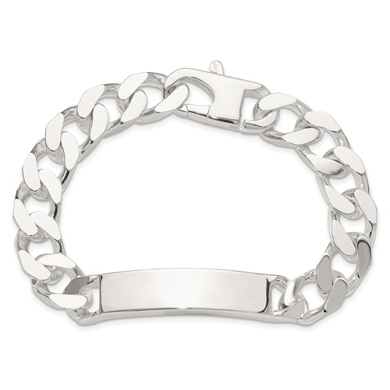 Sterling Silver 8.5in Curb ID Bracelet