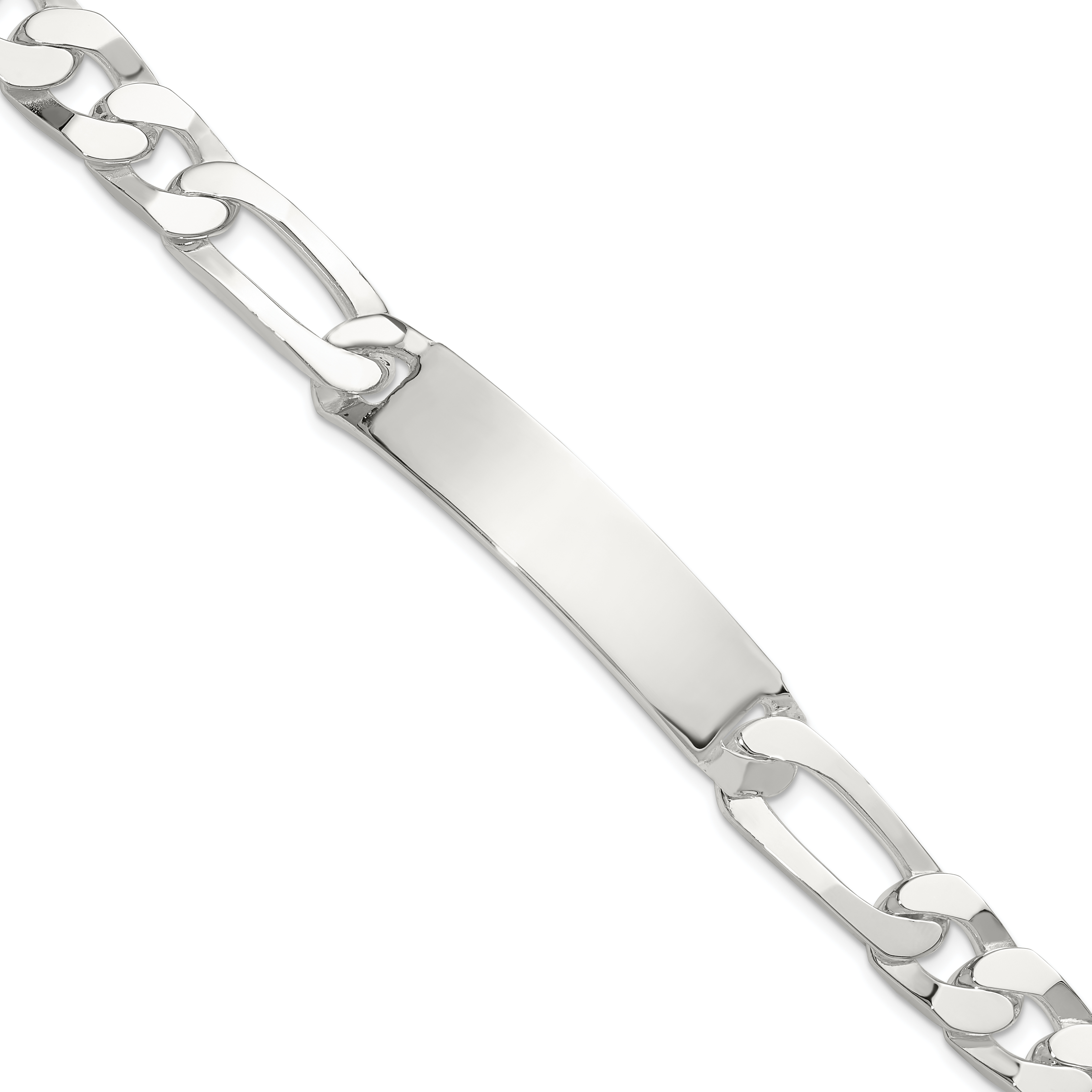 Sterling Silver 8.5in Figaro ID Bracelet (QID245-8.5)