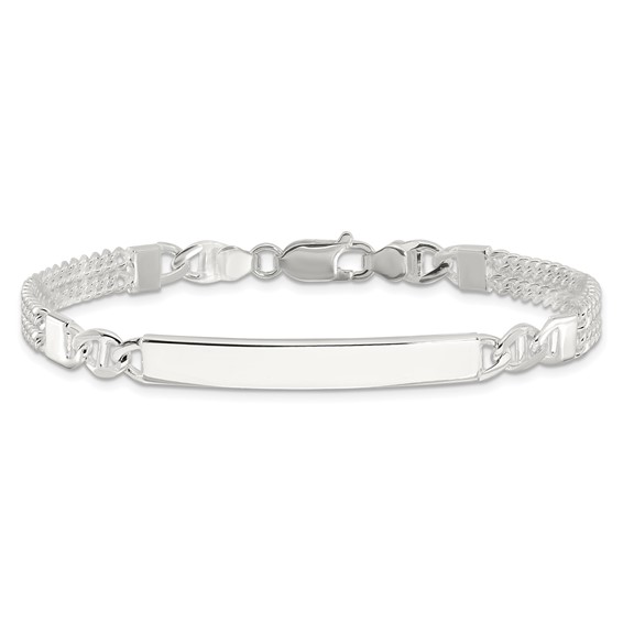 Sterling Silver Double Strand Curb Link 8in ID Bracelet