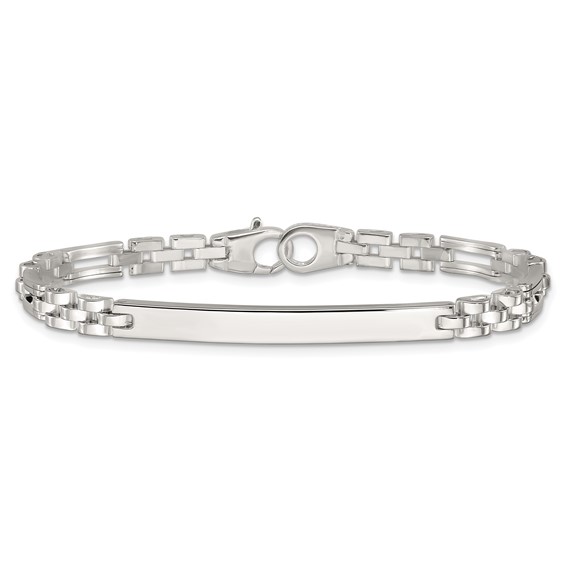 Sterling Silver Polished 4.7mm Fancy Link 7.5 inch ID Bracelet