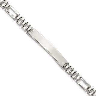Sterling Silver Polished 6.5mm Fancy Link 7.75 inch ID Bracelet