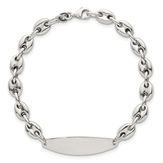 Sterling Silver Polished 6.25mm Mariner/Anchor Link 7.25 Inch ID Bracelet