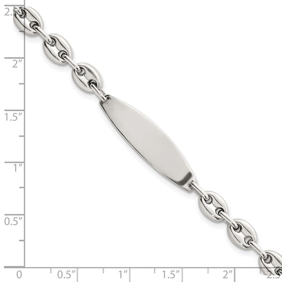 Sterling Silver Polished 6.25mm Mariner/Anchor Link 7.25 Inch ID Bracelet