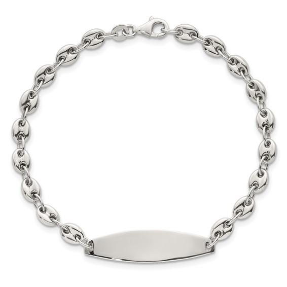 Sterling Silver Polished 5.0mm Mariner/Anchor Link 7.5 Inch ID Bracelet
