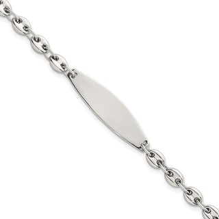 Sterling Silver Polished 5.0mm Mariner/Anchor Link 7.5 Inch ID Bracelet