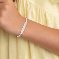 Sterling Silver Engravable Anchor Link 27x5mm Plate 6 Inch ID Bracelet view 5